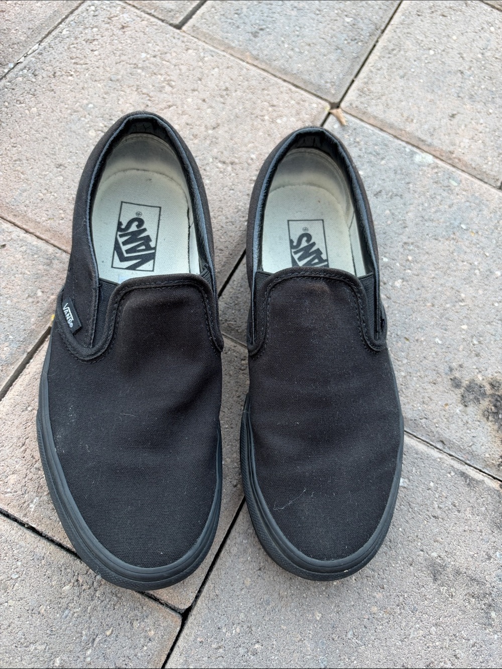 Vans Black Classic Slip-On Canvas Loafers